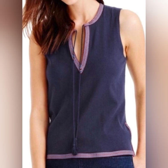 J. Crew Tops - J. Crew Navy Top Sleeveless L